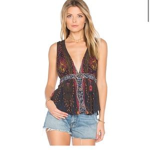 Free People Siren top in Navy size Small